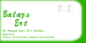 balazs ert business card